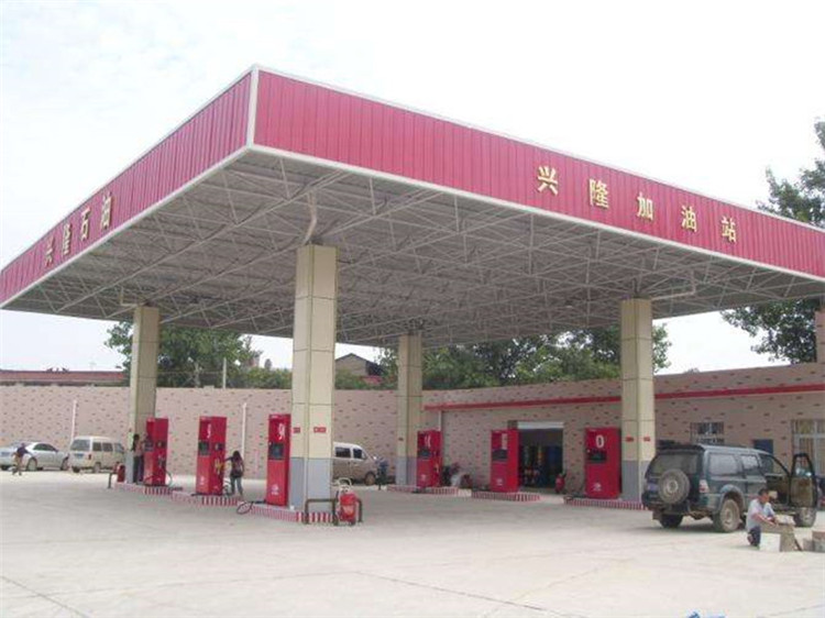 嘉定加油站钢结构网架案例9