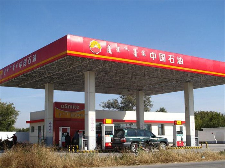 嘉定加油站钢结构网架案例1